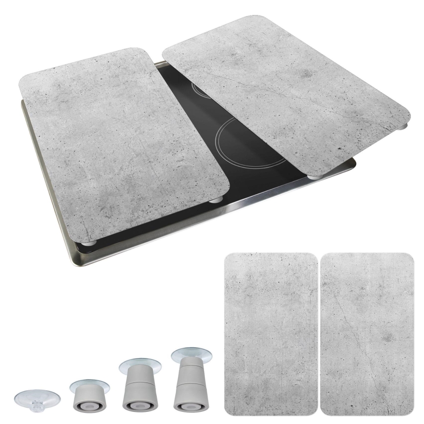 WENKO 53906100 - Капак за котлон 30x52 cm сив/прозрачен