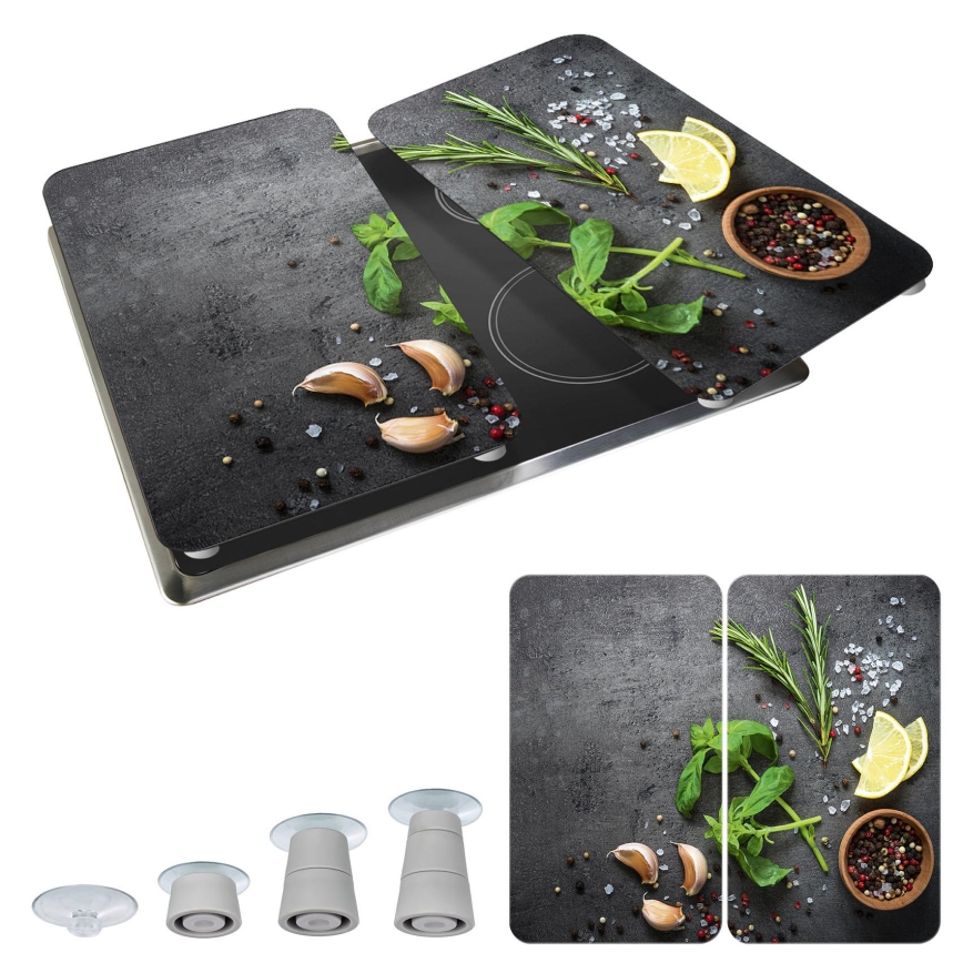 WENKO 53907100 - Капак за котлон 30x52 cm пъстроцветен/сив/прозрачен