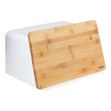 WENKO 54099100 - Кутия за хляб KUBO 35x26,5 cm бяла/кафява