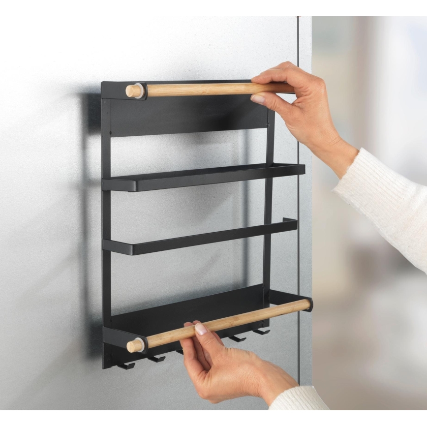 WENKO 54114100 - Органайзер MAGNA 33x34 см черен/кафяв