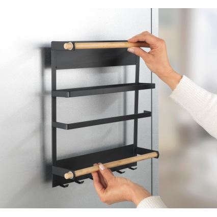 WENKO 54114100 - Органайзер MAGNA 33x34 см черен/кафяв