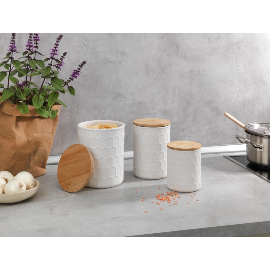 WENKO 54222100 - Кутия MAYA 13x17 см бяла/кафява