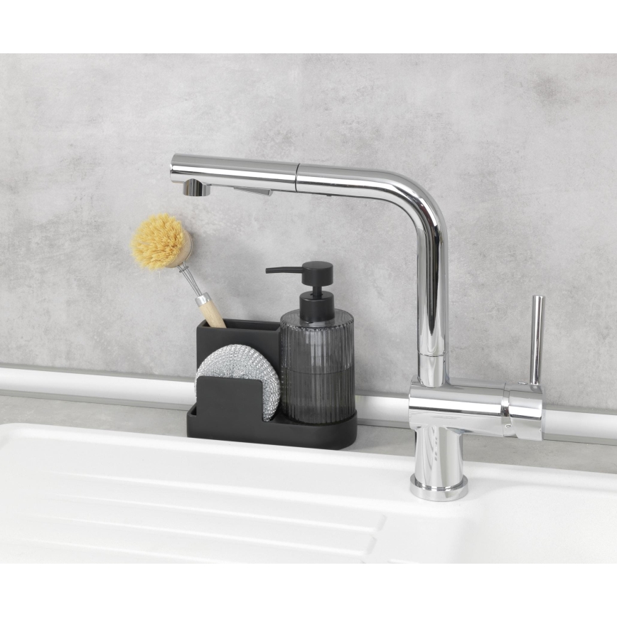 WENKO 54654100 - Органайзер PINA 16x17 см черен