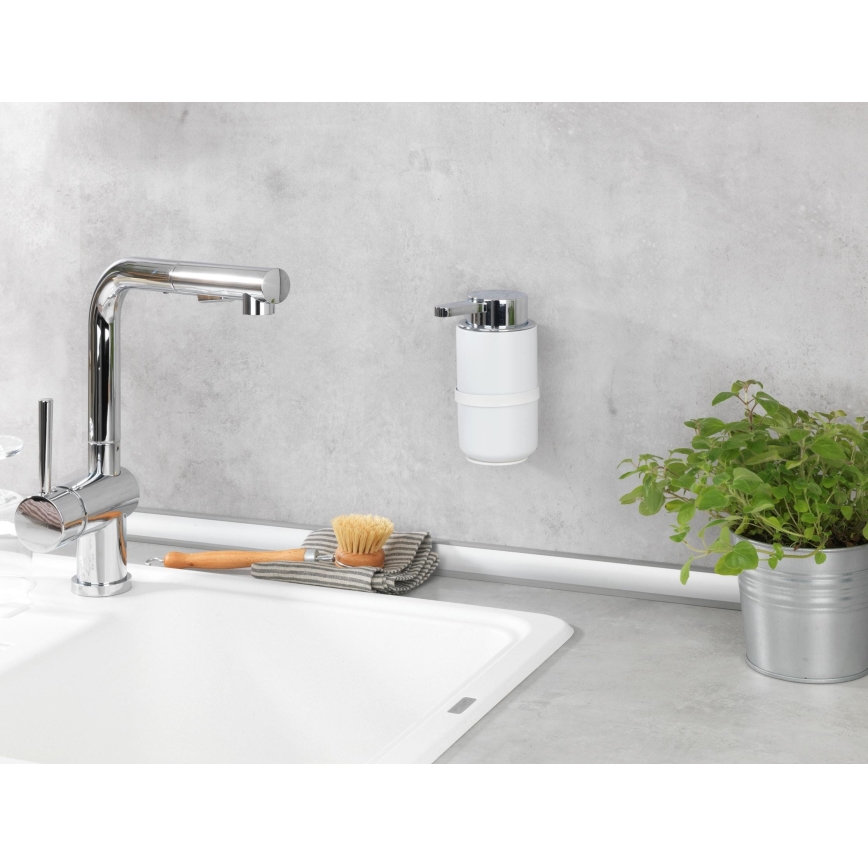 WENKO 54655100 - Дозатор за течен сапун WOYA 250 ml бял/лъскав хром