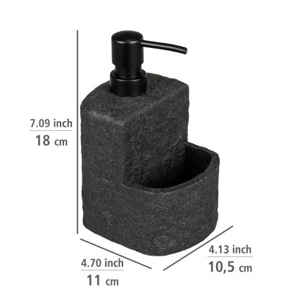 WENKO 54667100 - Дозатор за течен сапун FESTIVAL 10,5x18 cm черен