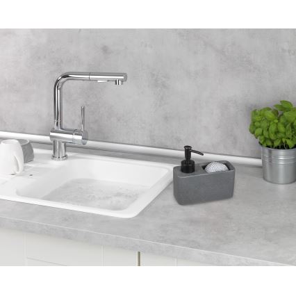 WENKO 54669100 - Дозатор за течен сапун RESA 14,5x14,3 см сив/черен