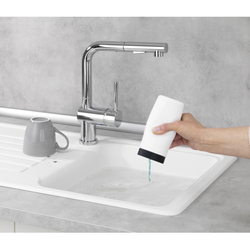 WENKO 54670100 - Дозатор EASY SQUEEZ-E 6x14 см бял/черен