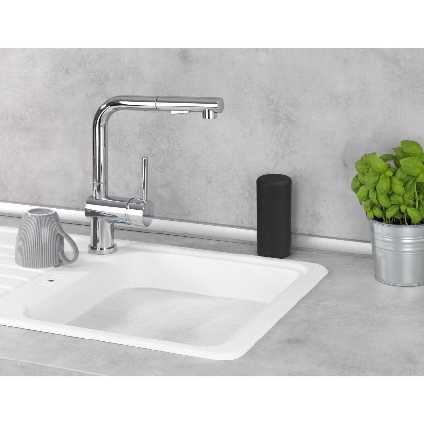 WENKO 54675100 - Дозатор за течен сапун EASY SQUEEZ-E 6x14 см черен