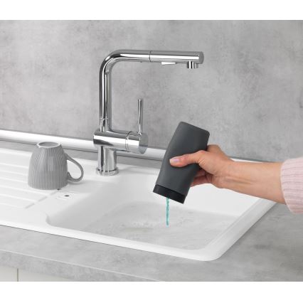 WENKO 54680100 - Дозатор EASY SQUEEZ-E 6x14 см сив/черен