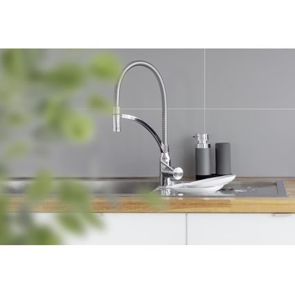 WENKO 54735100 - Станция за миене EASY SQUEEZ-E 15x18 cm сива/сива