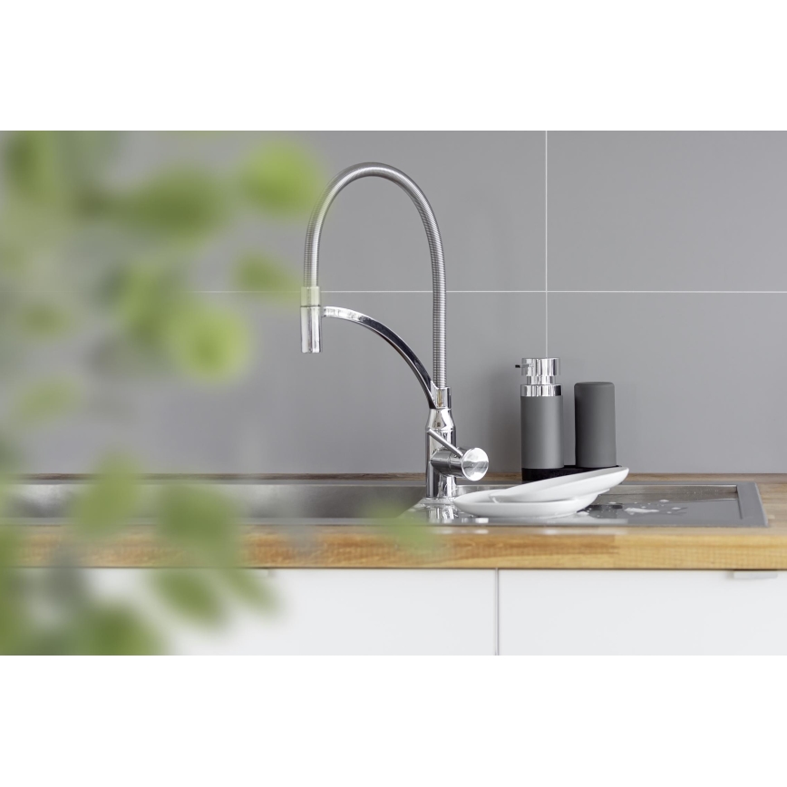 WENKO 54735100 - Станция за миене EASY SQUEEZ-E 15x18 cm сива/сива