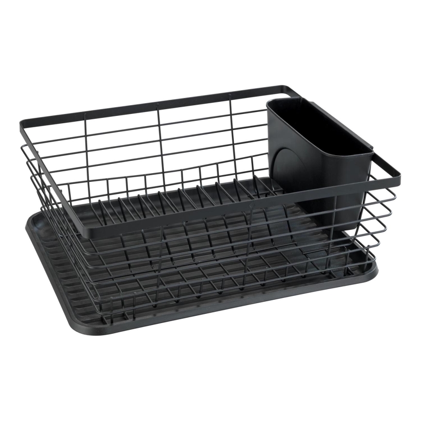 WENKO 54766100 - Оцедник за съдове BLACK OUTDOOR KITCHEN 36x30 cm черен/черен