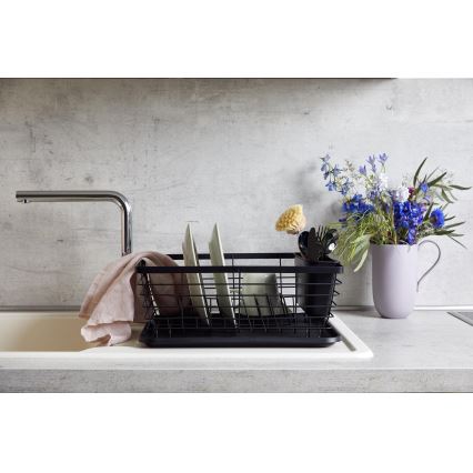 WENKO 54766100 - Оцедник за съдове BLACK OUTDOOR KITCHEN 36x30 cm черен/черен