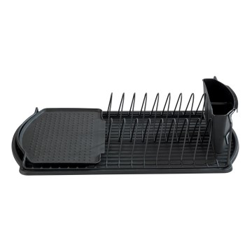 WENKO 54767100 - Отцедник за съдове BASIC 47,5 x 26,5 см черен