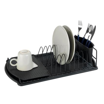 WENKO 54767100 - Отцедник за съдове BASIC 47,5 x 26,5 см черен