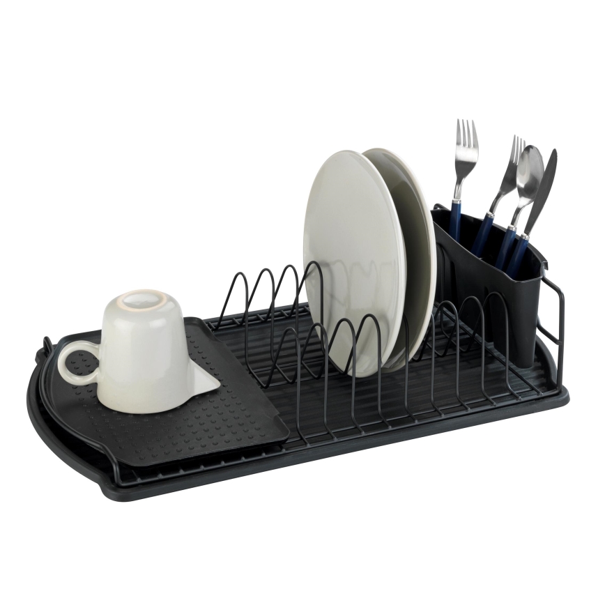 WENKO 54767100 - Отцедник за съдове BASIC 47,5 x 26,5 см черен
