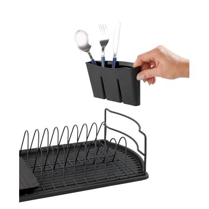 WENKO 54767100 - Отцедник за съдове BASIC 47,5 x 26,5 см черен