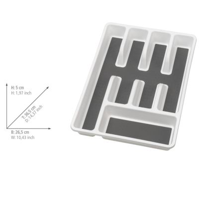 WENKO 54788100 - Органайзер за прибори 26,5x36,5 см бял/сив