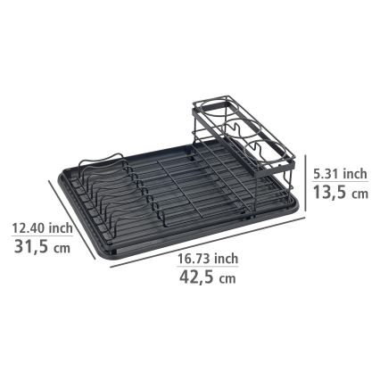 WENKO 54798100 - Сушилник за съдове AMY 42,5x31,5 cm черен