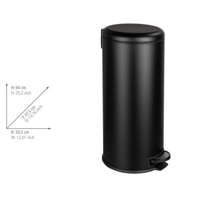 WENKO 54915100 - Кош LEMAN 30,5x64 см черен
