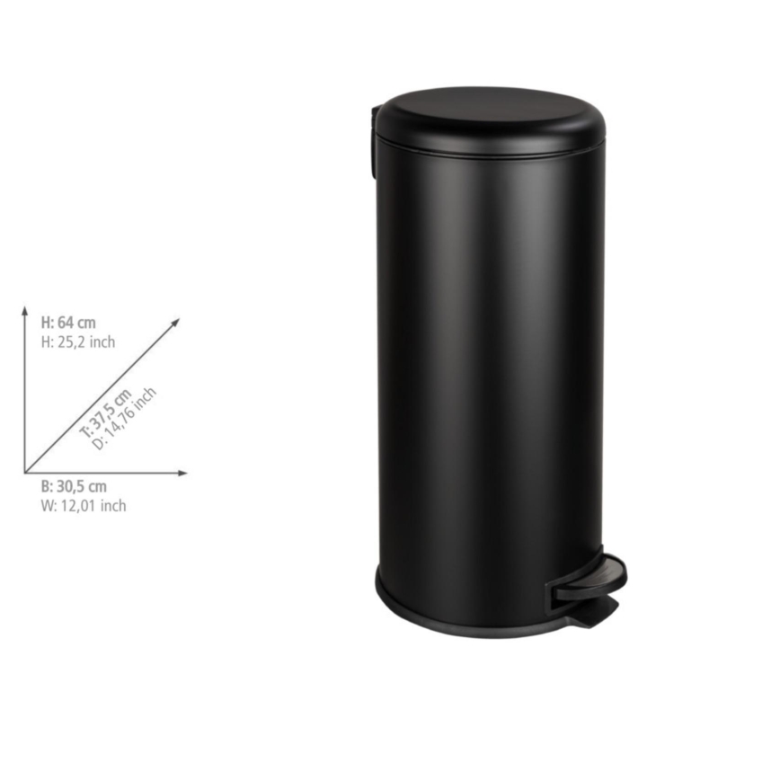 WENKO 54915100 - Кош LEMAN 30,5x64 см черен