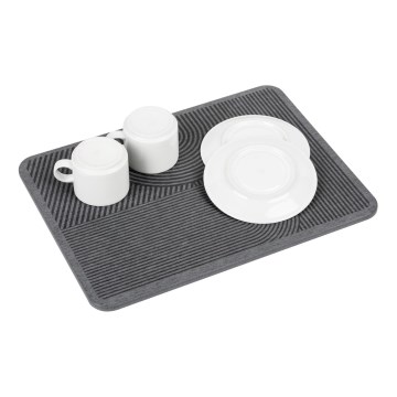 WENKO 54955100 - Подложка за отцеждане DAMON 40x30 cm диатомит/сив