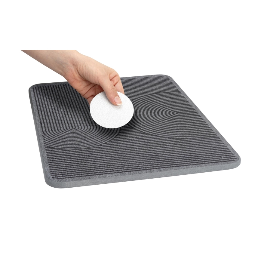 WENKO 54955100 - Подложка за отцеждане DAMON 40x30 cm диатомит/сив