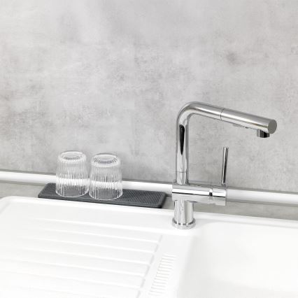 WENKO 54957100 - Подложка за оттичане DAMON 30x8 cm, сива