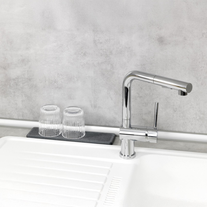 WENKO 54957100 - Подложка за оттичане DAMON 30x8 cm, сива