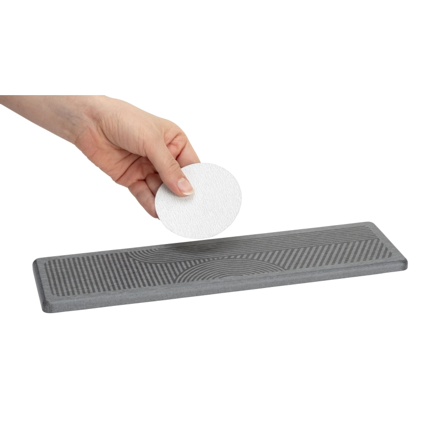 WENKO 54957100 - Подложка за оттичане DAMON 30x8 cm, сива