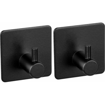 WENKO 55009100 - Кука BLACK OUTDOOR KITCHEN, 4,5 x 4,5 см, неръждаема стомана/черно покритие