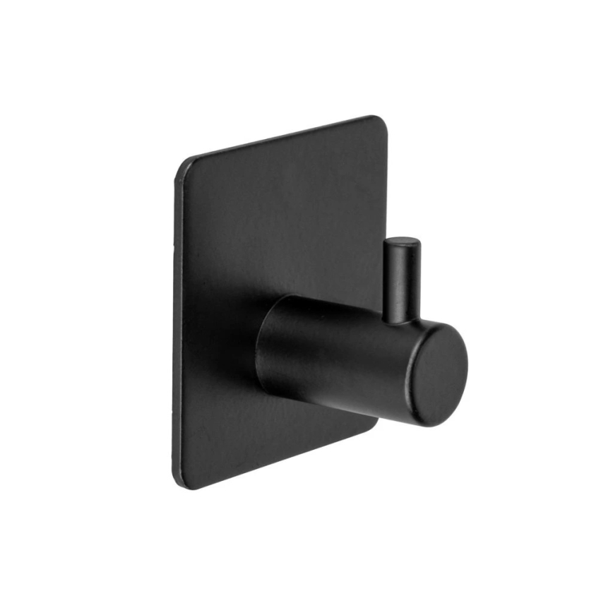 WENKO 55009100 - Кука BLACK OUTDOOR KITCHEN, 4,5 x 4,5 см, неръждаема стомана/черно покритие