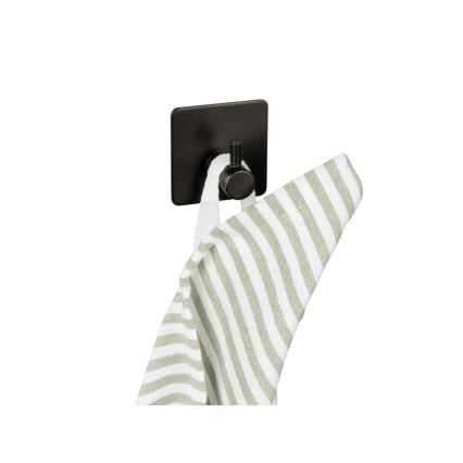 WENKO 55009100 - Кука BLACK OUTDOOR KITCHEN, 4,5 x 4,5 см, неръждаема стомана/черно покритие