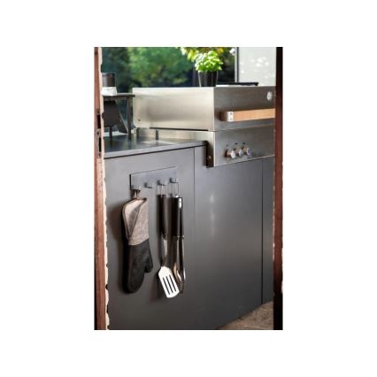 WENKO 55014100-Закачалка BLACK OUTDOOR KITCHEN 30x6,5 см черна