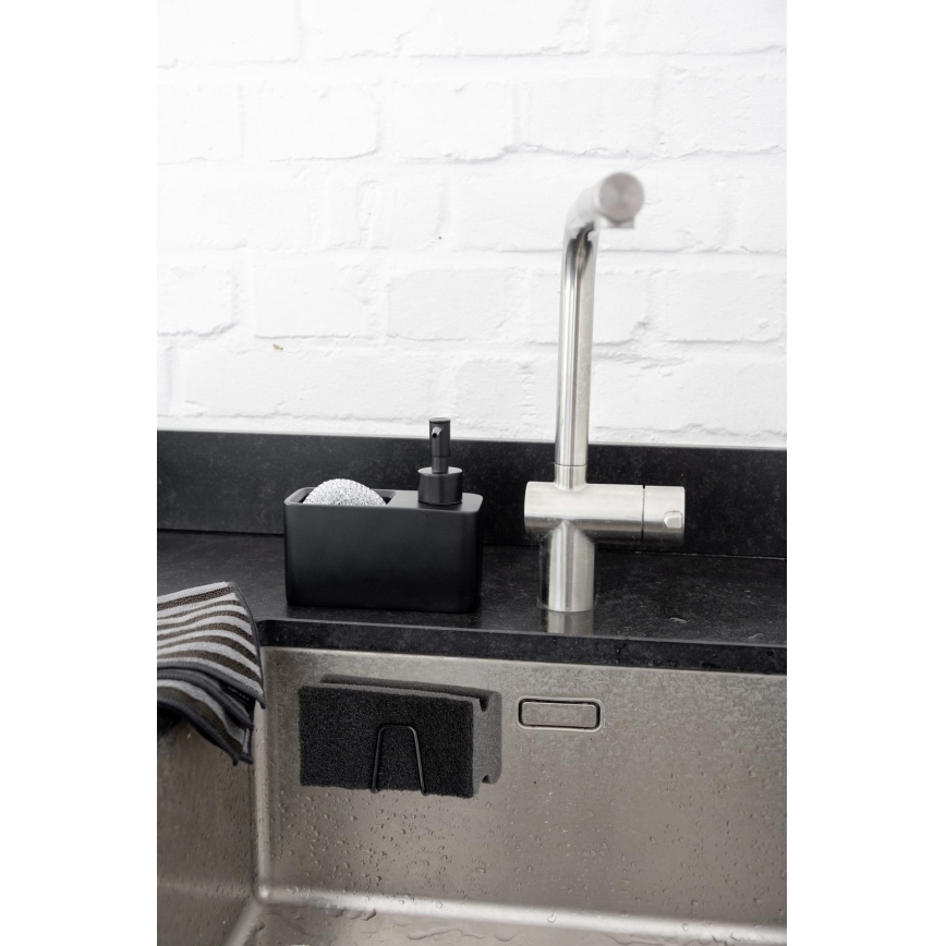 WENKO 55071100 - Държач BLACK OUTDOOR KITCHEN 5x5 cm неръждаема стомана/черен