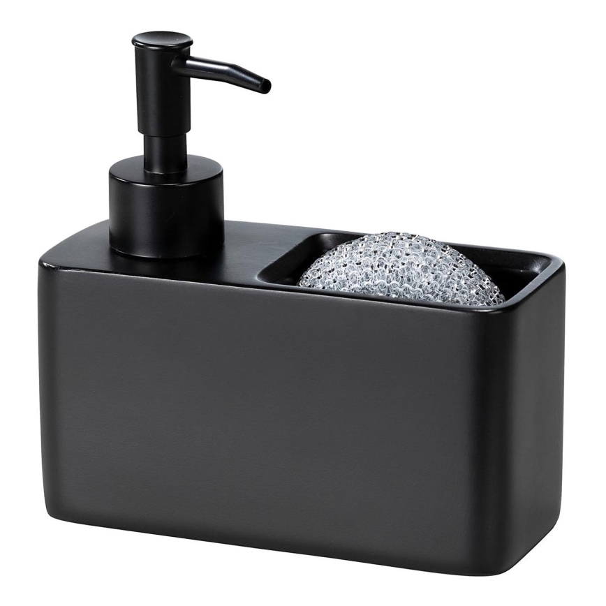 WENKO 55076100 - Дозатор за течен сапун BLACK OUTDOOR KITCHEN 14,5x14,3 cm черен