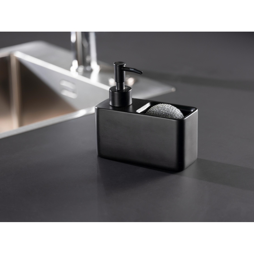 WENKO 55076100 - Дозатор за течен сапун BLACK OUTDOOR KITCHEN 14,5x14,3 cm черен