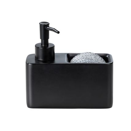 WENKO 55076100 - Дозатор за течен сапун BLACK OUTDOOR KITCHEN 14,5x14,3 cm черен