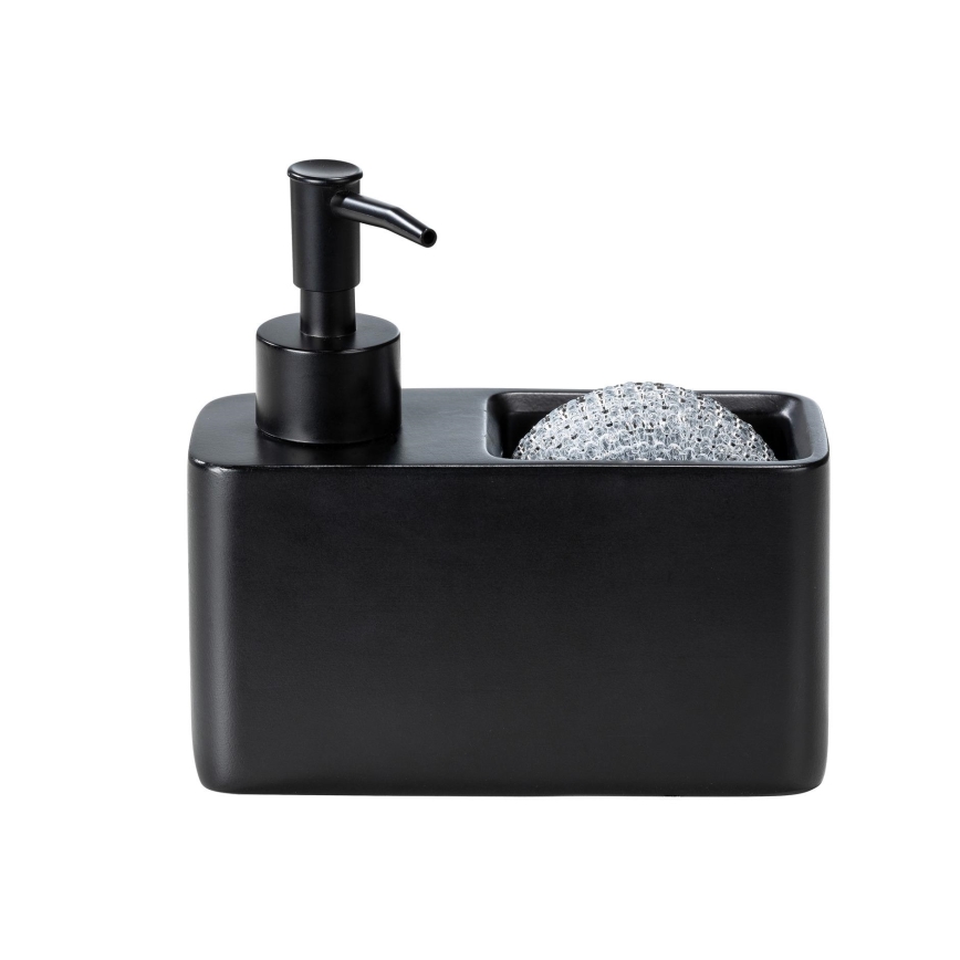 WENKO 55076100 - Дозатор за течен сапун BLACK OUTDOOR KITCHEN 14,5x14,3 cm черен