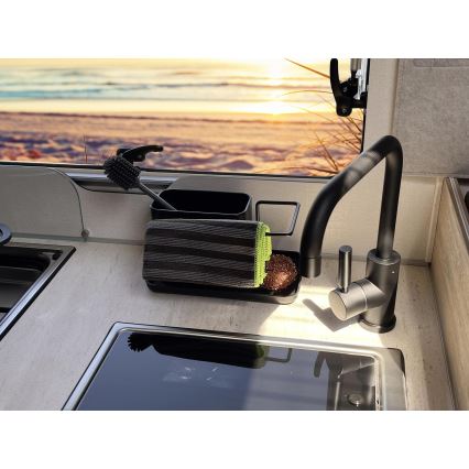 WENKO 55078100 - Органайзер BLACK OUTDOOR KITCHEN 21x12 cm неръждаема стомана/черен