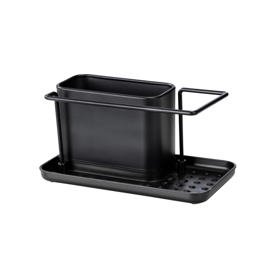 WENKO 55078100 - Органайзер BLACK OUTDOOR KITCHEN 21x12 cm неръждаема стомана/черен