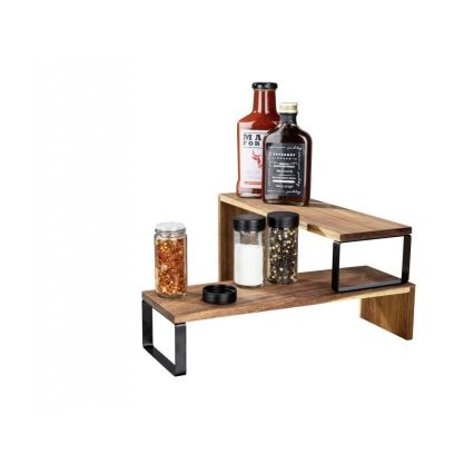 WENKO 55097100-Полица BLACK OUTDOOR KITCHEN 36x16 cm кафява/черна