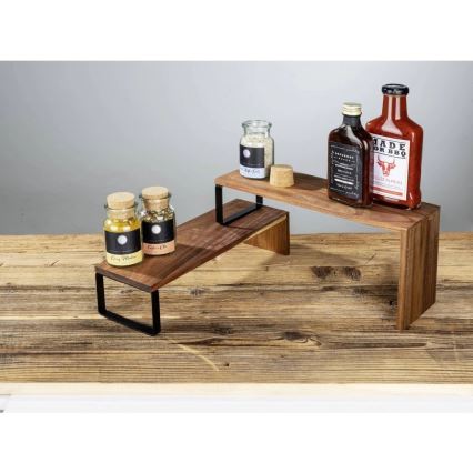 WENKO 55097100-Полица BLACK OUTDOOR KITCHEN 36x16 cm кафява/черна