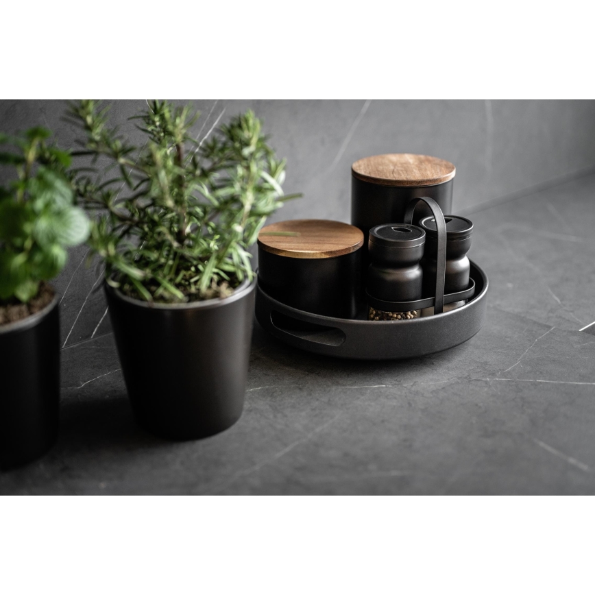 WENKO 55098100 - Поднос BLACK OUTDOOR KITCHEN 26x6 cm черен