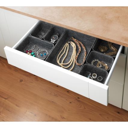 WENKO 64502100 - Органайзер за чекмедже FELT 28,5 x 20 см сив