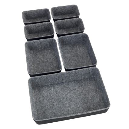 WENKO 64502100 - Органайзер за чекмедже FELT 28,5 x 20 см сив
