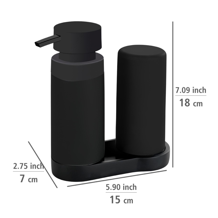 WENKO 69753800 - Органайзер EASY SQUEEZ-E 15x18 см черен