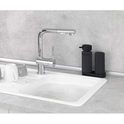 WENKO 69753800 - Органайзер EASY SQUEEZ-E 15x18 см черен