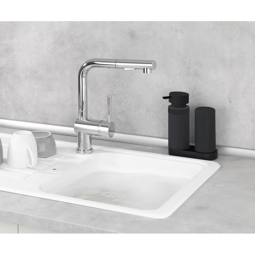 WENKO 69753800 - Органайзер EASY SQUEEZ-E 15x18 см черен