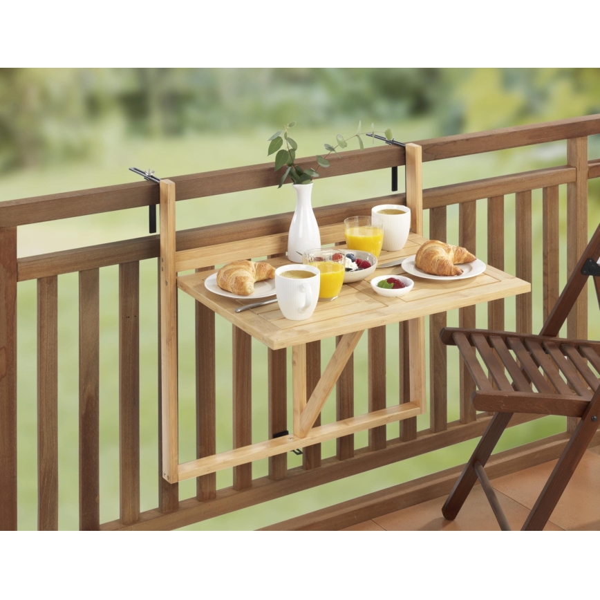 WENKO 69806800 - Маса WAIKIKI 64x65 см бяла/кафява